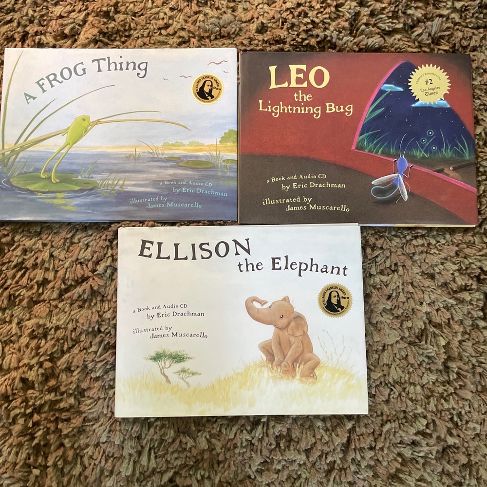 Lot Of 3- A Frog Thing, Ellison The Elephant & Leo The Lightning Bug.